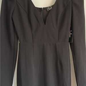 Lulu's Black Long-Sleeve Mini Dress